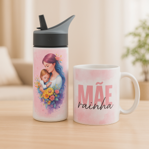 Kit dia das Mães Porcelana 96x150mm  Sublimação  